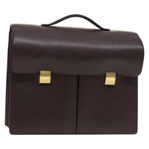 LOUIS VUITTON Taiga Serviette Kazan Business Bag Acajou M30806 LV Auth bs27259